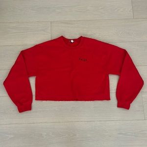 Top shop cropped smile hoodie